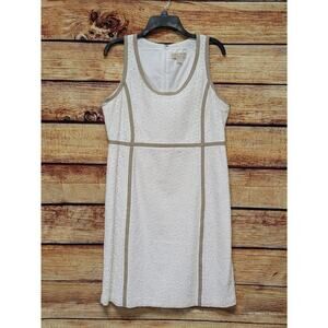 Michael Kors Women's Size 10 Ivory Floral Lace Fully Lined Sleeveless Dress EUC